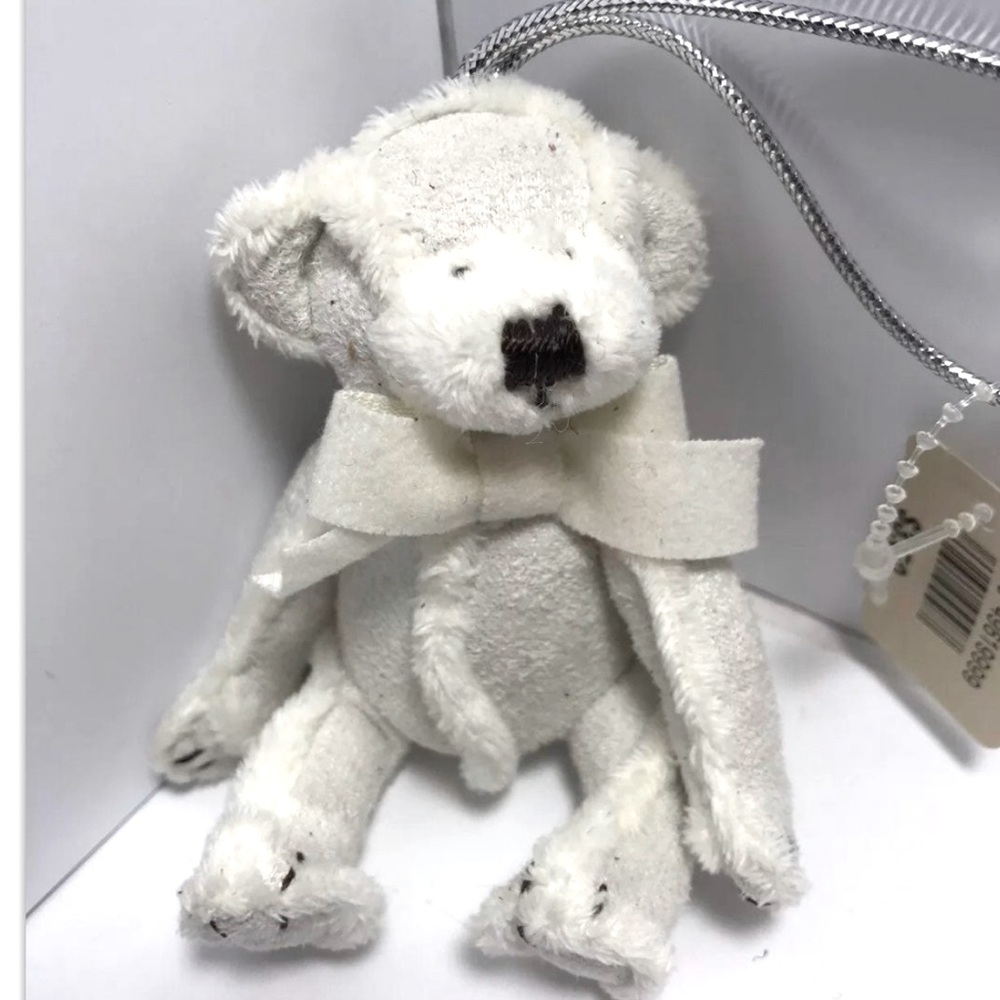 BNWT Bath and Body Works Mini Cream Teddy Bear ornament PRICE FIRM